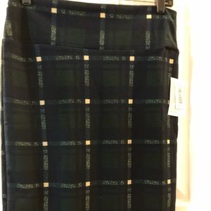 Lularoe Cassie plaid pencil skirt. Size Med. NWT.